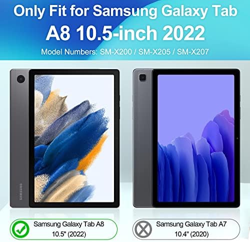 [2 חבילה] Tabaxy Galaxy Tab A8 10.5 אינץ '2022 טבליות מגן מסך זכוכית מט [עם מסגרת התקנה], קל להתקנה/אנטי-גלגול/מגע